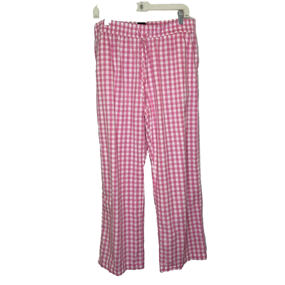 Women's Large Gap Pink Plaid Cotton Drawstring Pajama Pants